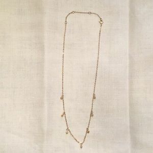 Gold necklace w/ small beads adjustable length